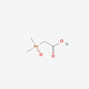 molecular formula C4H9AsO3 B1246978 Dimethylarsinoylacetic acid 