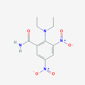 molecular formula C11H14N4O5 B12469787 2-(Diethylamino)-3,5-dinitrobenzamide 