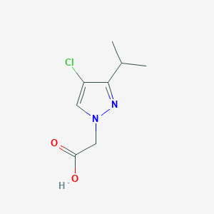 molecular formula C8H11ClN2O2 B12469794 [4-chloro-3-(propan-2-yl)-1H-pyrazol-1-yl]acetic acid 