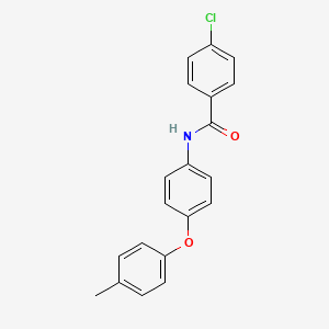 molecular formula C20H16ClNO2 B12469826 4-Chloro-N-[4-(4-methylphenoxy)phenyl]benzamide 