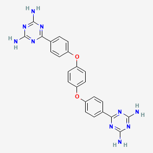 molecular formula C24H20N10O2 B12469838 6,6'-[Benzene-1,4-diylbis(oxybenzene-4,1-diyl)]bis(1,3,5-triazine-2,4-diamine) 