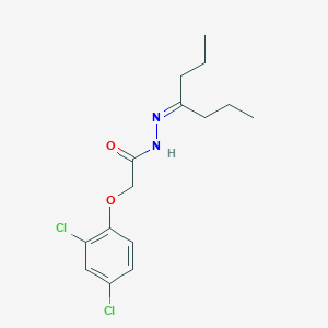 molecular formula C15H20Cl2N2O2 B12469855 2-(2,4-dichlorophenoxy)-N'-(heptan-4-ylidene)acetohydrazide 