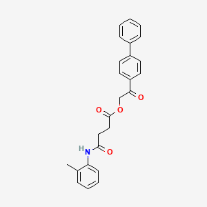 2-(Biphenyl-4-yl)-2-oxoethyl 4-[(2-methylphenyl)amino]-4-oxobutanoate