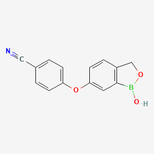 molecular formula C14H10BNO3 B12469898 4-[(1-hydroxy-3H-2,1-benzoxaborol-6-yl)oxy]benzonitrile CAS No. 906673-25-4