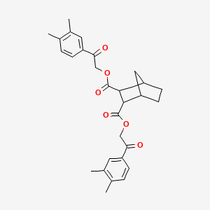 molecular formula C29H32O6 B12469910 Bis[2-(3,4-dimethylphenyl)-2-oxoethyl] bicyclo[2.2.1]heptane-2,3-dicarboxylate 