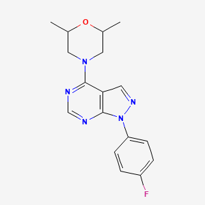 4-(2,6-dimethylmorpholin-4-yl)-1-(4-fluorophenyl)-1H-pyrazolo[3,4-d]pyrimidine