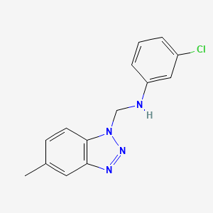 3-chloro-N-[(5-methyl-1H-benzotriazol-1-yl)methyl]aniline