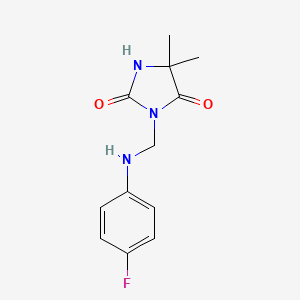 3-{[(4-Fluorophenyl)amino]methyl}-5,5-dimethylimidazolidine-2,4-dione