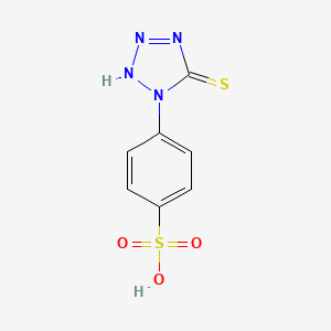 molecular formula C7H6N4O3S2 B12469970 4-(2,5-Dihydro-5-thioxo-1H-tetrazol-1-yl)benzenesulfonic acid CAS No. 41018-11-5