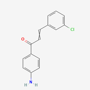 molecular formula C15H12ClNO B12470018 2-Propen-1-one, 1-(4-aminophenyl)-3-(3-chlorophenyl)- CAS No. 693810-36-5