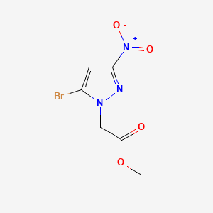 molecular formula C6H6BrN3O4 B12470029 methyl (5-bromo-3-nitro-1H-pyrazol-1-yl)acetate 