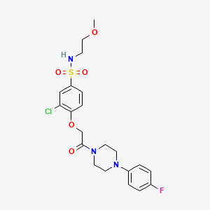 3-chloro-4-{2-[4-(4-fluorophenyl)piperazin-1-yl]-2-oxoethoxy}-N-(2-methoxyethyl)benzenesulfonamide