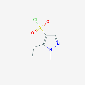 molecular formula C6H9ClN2O2S B12470081 5-ethyl-1-methyl-1H-pyrazole-4-sulfonyl chloride CAS No. 1314965-01-9