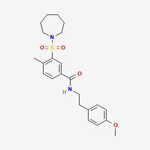 3-(azepan-1-ylsulfonyl)-N-[2-(4-methoxyphenyl)ethyl]-4-methylbenzamide