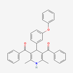 molecular formula C33H27NO3 B1247010 3,5-Dibenzoyl-4-(3-phenoxyphenyl)-1,4-dihydro-2,6-dimethylpyridine 