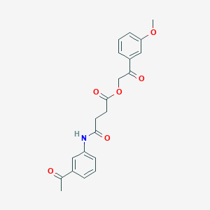 2-(3-Methoxyphenyl)-2-oxoethyl 4-[(3-acetylphenyl)amino]-4-oxobutanoate