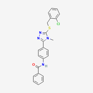 N-(4-{5-[(2-chlorobenzyl)sulfanyl]-4-methyl-4H-1,2,4-triazol-3-yl}phenyl)benzamide