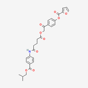 4-({[5-({4-[(2-Methylpropoxy)carbonyl]phenyl}amino)-5-oxopentanoyl]oxy}acetyl)phenyl furan-2-carboxylate