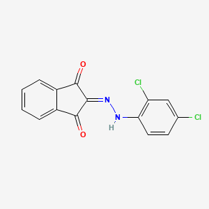 molecular formula C15H8Cl2N2O2 B12470143 2-[2-(2,4-dichlorophenyl)hydrazinylidene]-1H-indene-1,3(2H)-dione 