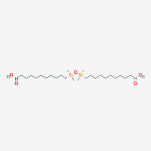 molecular formula C26H54O5Si2 B12470158 1,3-Bis(10-carboxydecyl) tetramethyldisiloxane 