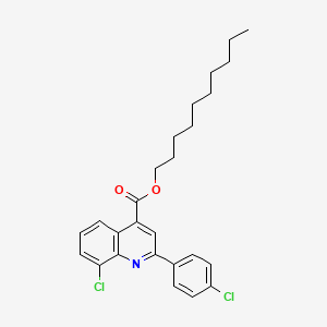 molecular formula C26H29Cl2NO2 B12470164 Decyl 8-chloro-2-(4-chlorophenyl)quinoline-4-carboxylate 