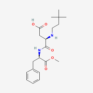 molecular formula C20H30N2O5 B12470193 (3R)-3-(3,3-dimethylbutylamino)-4-[[(2R)-1-methoxy-1-oxo-3-phenylpropan-2-yl]amino]-4-oxobutanoic acid 