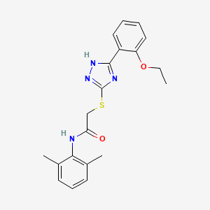 molecular formula C20H22N4O2S B12470211 N-(2,6-dimethylphenyl)-2-{[5-(2-ethoxyphenyl)-4H-1,2,4-triazol-3-yl]sulfanyl}acetamide 