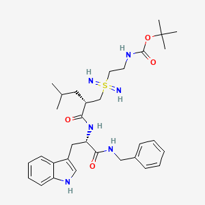tert-butyl N-[2-[[(2S)-2-[[(2S)-1-(benzylamino)-3-(1H-indol-3-yl)-1-oxopropan-2-yl]carbamoyl]-4-methylpentyl]sulfonodiimidoyl]ethyl]carbamate