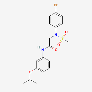 N~2~-(4-bromophenyl)-N~2~-(methylsulfonyl)-N-[3-(propan-2-yloxy)phenyl]glycinamide