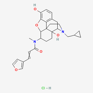 N-[3-(cyclopropylmethyl)-4a,9-dihydroxy-1,2,4,5,6,7,7a,13-octahydro-4,12-methanobenzofuro[3,2-e]isoquinolin-7-yl]-3-(furan-3-yl)-N-methylprop-2-enamide;hydrochloride