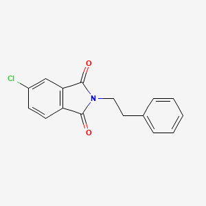 molecular formula C16H12ClNO2 B12470298 5-chloro-2-(2-phenylethyl)-1H-isoindole-1,3(2H)-dione 