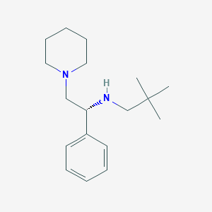molecular formula C18H30N2 B124703 (R)-2,2-二甲基-N-(1-苯基-2-(哌啶-1-基)乙基)丙-1-胺 CAS No. 153837-28-6