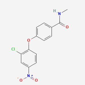 molecular formula C14H11ClN2O4 B12470311 4-(2-chloro-4-nitrophenoxy)-N-methylbenzamide 