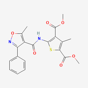 Dimethyl 3-methyl-5-{[(5-methyl-3-phenyl-1,2-oxazol-4-yl)carbonyl]amino}thiophene-2,4-dicarboxylate