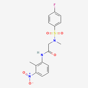 N~2~-[(4-fluorophenyl)sulfonyl]-N~2~-methyl-N-(2-methyl-3-nitrophenyl)glycinamide