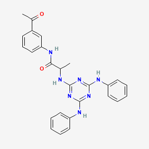 N-(3-acetylphenyl)-N~2~-[4,6-bis(phenylamino)-1,3,5-triazin-2-yl]alaninamide