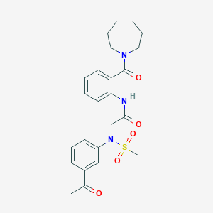 N~2~-(3-acetylphenyl)-N-[2-(azepan-1-ylcarbonyl)phenyl]-N~2~-(methylsulfonyl)glycinamide