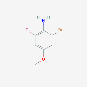 molecular formula C7H7BrFNO B12470343 2-Bromo-6-fluoro-4-methoxyaniline 