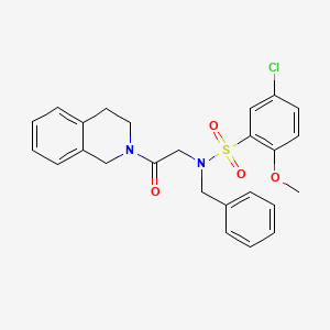 N-benzyl-5-chloro-N-[2-(3,4-dihydroisoquinolin-2(1H)-yl)-2-oxoethyl]-2-methoxybenzenesulfonamide