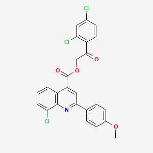 2-(2,4-Dichlorophenyl)-2-oxoethyl 8-chloro-2-(4-methoxyphenyl)quinoline-4-carboxylate