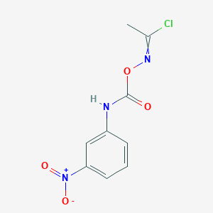 N-{[(3-nitrophenyl)carbamoyl]oxy}ethanimidoyl chloride