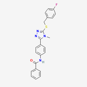 N-(4-{5-[(4-fluorobenzyl)sulfanyl]-4-methyl-4H-1,2,4-triazol-3-yl}phenyl)benzamide