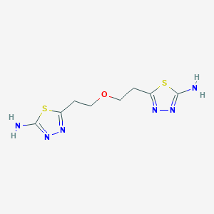 molecular formula C8H12N6OS2 B12470384 5,5'-(Oxydiethane-2,1-diyl)bis(1,3,4-thiadiazol-2-amine) 