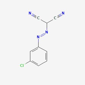 molecular formula C9H5ClN4 B12470404 ((m-Chlorophenyl)azo)malononitrile CAS No. 3720-53-4