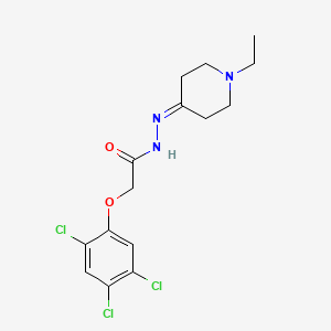 molecular formula C15H18Cl3N3O2 B12470418 N'-(1-ethylpiperidin-4-ylidene)-2-(2,4,5-trichlorophenoxy)acetohydrazide 