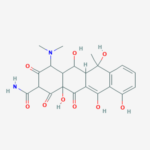 molecular formula C22H24N2O9 B12470425 4-(Dimethylamino)-5,6,10,11,12a-pentahydroxy-6-methyl-1,3,12-trioxo-1,2,3,4,4a,5,5a,6,12,12a-decahydrotetracene-2-carboxamide 