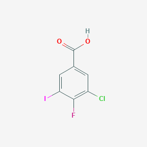 molecular formula C7H3ClFIO2 B12470432 3-Chloro-4-fluoro-5-iodobenzoic acid 