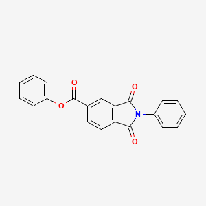 molecular formula C21H13NO4 B12470438 Phenyl 1,3-dioxo-2-phenylisoindole-5-carboxylate 