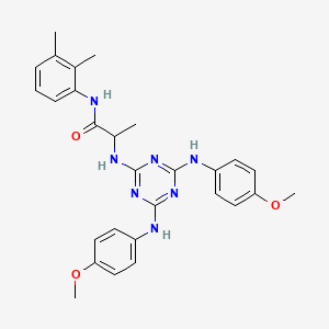 N~2~-{4,6-bis[(4-methoxyphenyl)amino]-1,3,5-triazin-2-yl}-N-(2,3-dimethylphenyl)alaninamide