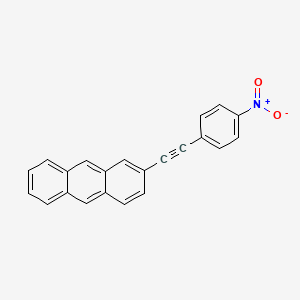 molecular formula C22H13NO2 B12470450 2-[2-(4-Nitrophenyl)ethynyl]anthracene 